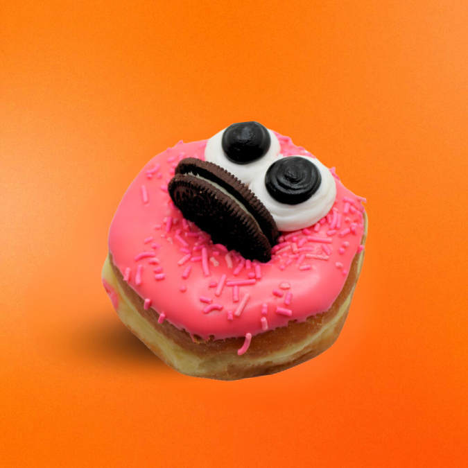 Vegan Pink Cookie Monster